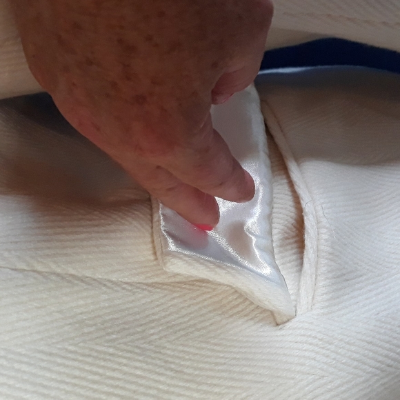 Jones Studio Cream Ivory Wool Pea Coat - Picture 5 of 14